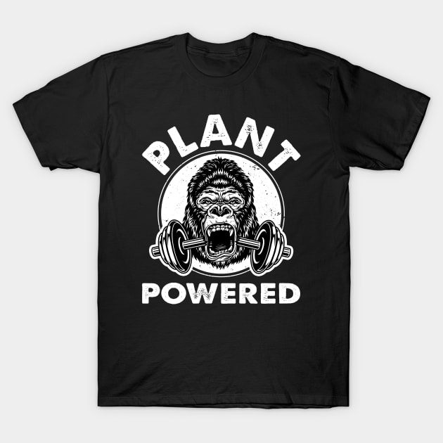 Gym Plant Powered Workout Vegan T-Shirt by ReignGFX